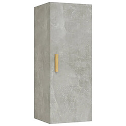 Maison Chic Armoire murale,Meuble de Rangement pour salon,cuisine Gris béton 34,5x34x90 cm Bois d'ingénierie -MN66681