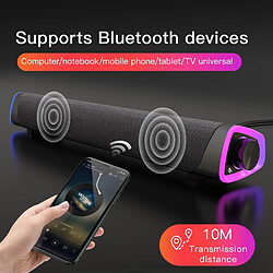 Universal Noir Bluetooth 5.0 haut-parleur USB câble ordinateur audio bar stéréo haut-parleur 3D maison surround pour PC théâtre ordinateur haut-pareilleur