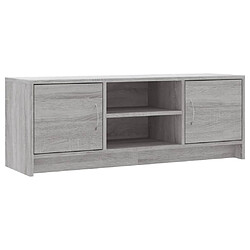 Maison Chic Meuble TV scandinave gris - Banc TV pour salon Sonoma 102x30x37,5 cm bois d'ingénierie -MN35828