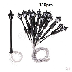 120 Pièces Mini Lampadaire Modèle de Lampes pour Chemin de Fer, 1:150