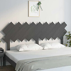 Avis Maison Chic Tête de lit scandinave,Meuble de chambre Gris 178x3x80,5 cm Bois massif de pin -MN99919