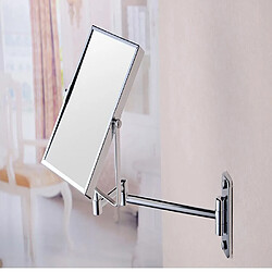 Acheter Universal Montage mural salle de bains miroir pliant espace aluminium miroir rétractable double face 3x loupe miroir de rasage | miroir de bain