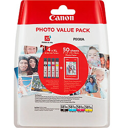 Canon Pack cartouches d'encre CLI-581XL Photo Value Pack C/M/Y/BK 