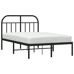 Acheter Maison Chic Lit adulte - Cadre de lit métal avec tête de lit,Structure du lit Contemporain pour chambre noir 120x190 cm -MN31498