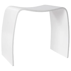 Alterego Tabouret bas d'appoint 'MOJO' en bois blanc MOJO