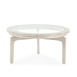 Table Basse Thai Natura Blanc 80 x 40 x 80 cm