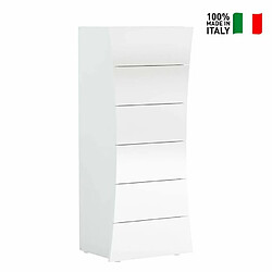 Ahd Amazing Home Design Commode Chambre 6 Tiroirs Blanc Brillant Arco Septet