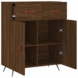 Maison Chic Buffet,Meuble de Rangement,commode pour salon,Cuisine chêne marron 69,5x34x90 cm bois d'ingénierie -MN65186 pas cher