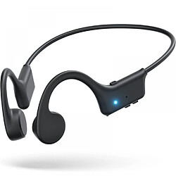 General Écouteurs à conduction osseuse Écouteurs à oreille ouverte Bluetooth 5.0 Écouteurs sans fil de sport avec micro intégré, casque résistant pour la course, étanche Ipx6, cyclisme, conduite.( noir) 