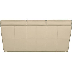 VENESETTI Canapé 3 places convertible en 100% tout cuir italien vachette OSIRIS, couleur beige pas cher