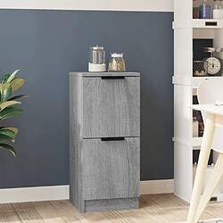 vidaXL Buffet Sonoma gris 30x30x70 cm Bois d'ingénierie