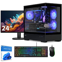 Sedatech Pack PC Gamer V360 • Intel i7-14700KF • RTX4060Ti • 16Go DDR5 • 1To SSD M.2 • Windows 11 • Moniteur 24"