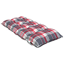 Maison Chic Lot de 2 Coussins Confort,Coussins de chaise à dossier bas motif carreaux rouge -GKD44568 pas cher