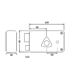 Avis Serrure en applique horizontale pour porte ouvrant droite Bricard