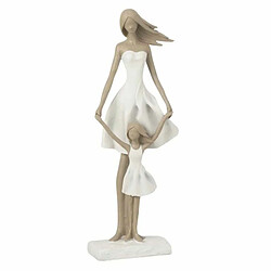 Paris Prix Statuette Déco Yes I Do 45cm Blanc & Taupe 