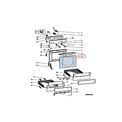 Ariston VERRE PORTE FOUR + BAND TABLEAU WH