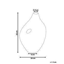 Avis Beliani Vase à fleurs KOMOTINI fait à la main Céramique 32 cm Blanc cassé