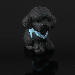 Mini Modèle De Nounours Miniature En Résine Pour Chien Diorama à L'échelle 1:64 Noir pas cher