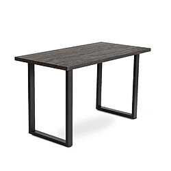 Vivaldi Table ALTE 120 cm Chene Rustique/Noir