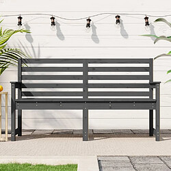 Maison Chic Banc de jardin | Banquette de jardin | Chaise Relax gris 159,5x48x91,5 cm bois massif de pin -MN98920