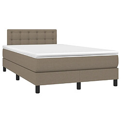 Avis Sommier à lattes LED,Cadre à lattes de lit avec matelas pour Adulte Taupe 120x200 cm Tissu -MN10036