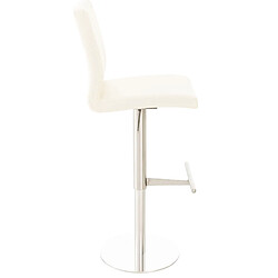 Avis Non Tabouret de bar Cadiz simili cuir acier inoxydable