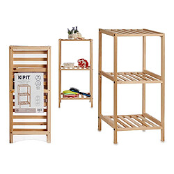 MEUBLE DE SALLE DE BAIN ETAGERE DE RANGEMENT MEUBLE DE RANGEMENT MEUBLE D'ENTRÉE CONSOLE D'ENTRÉE BIBLIOTHEQUE ETAGERE 3 NIVEAUX 35X30X70CM+KIPIT pas cher