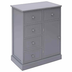 Maison Chic Buffet commode,console avec 10 tiroirs pour rangement Gris 113x30x79 cm Bois -MN14801 pas cher