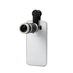 Wewoo Pour Smartphone Noir Universel 8x Zoom Télescope Téléobjectif Lentille avec Smile Clip