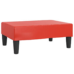 vidaXL Repose-pied Rouge 78x56x32 cm Similicuir