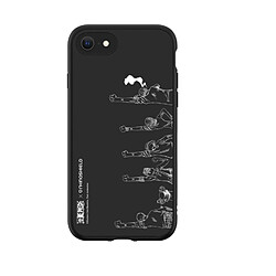 RhinoShield Coque Compatible avec [iPhone SE3 / SE2 / 8 / 7] SolidSuit - Coque Fine Licence Officielle One Piece avec Technologie Absorption des Chocs - Noir - X Mark of Friendship