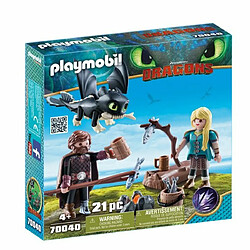 Playmobil® Harold et Astrid avec un bébé dragon Playmobil Dragons 70040