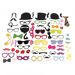 Universal 58pcs / Set des accessoires colorés sur un photomaton à moustache bâton pour un mariage amusant