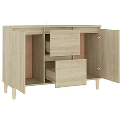 Avis vidaXL Buffet chêne sonoma 101x35x70 cm bois d'ingénierie