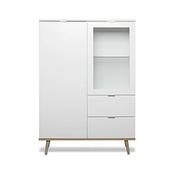 Avis Mes Argentier 2 portes 2 tiroirs 100x40x140 cm blanc - GOTHY