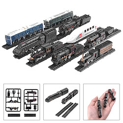 9 Pièces/ensemble 1/1200 Simulation Train Modèle Jouets Mini Lotomotive Fret Train avec Affichage des Pistes Collection Modèle