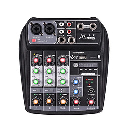 Avis Justgreenbox Carte son compacte Console de mixage Mélangeur audio numérique Entrée USB MP3 BT 4 canaux + Alimentation fantôme 48V