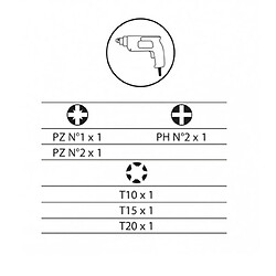 Avis Leman - Renvoi d'angle 90° pour visseuse avec 7 embouts