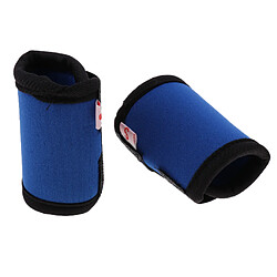 2 PCS Pet Leg Brace Protector Chien Blessure Genouillères Fixes Bleu M