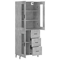 Acheter Maison Chic Buffet,Meuble de Rangement,commode pour salon,Cuisine Gris béton 69,5x34x180 cm Bois d'ingénierie -MN50730