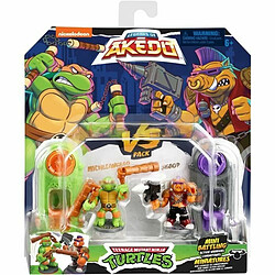 Figures de combat Teenage Mutant Ninja Turtles Legends of Akedo: Michelangelo vs Evil Bepop pas cher