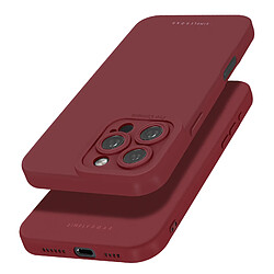 Roar Coque pour iPhone 16 Pro Silicone Mat Soft Touch Caméra Protégée Bordeaux