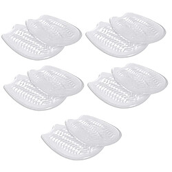 5 Paires Coussinet Plantaire en Gel , Coussins de Pied Auto-adhésives Antidérapant Semelles Protection Pied Transparentes