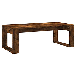 vidaXL Table basse chêne fumé 102x50x35 cm bois d'ingénierie