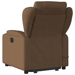 Acheter Maison Chic Fauteuil Relax pour salon, Fauteuil inclinable de massage électrique Marron Tissu -GKD40728