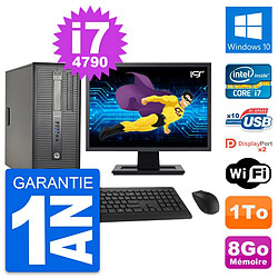 PC Tour HP ProDesk 600 G1 Ecran 19" i7-4790 RAM 8Go Disque 1To Windows 10 Wifi · Occasion 