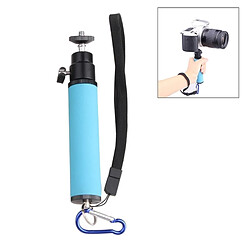 Wewoo Selfie Stick bleu pour appareil photo reflex LED Flash Light Titulaire Éponge Steadicam Monopode tenu à la main avec cardan 