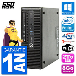 PC HP ProDesk 400 G3 SFF Intel G4400 RAM 8Go SSD 2To Windows 10 Wifi · Occasion 