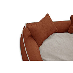 Avis Courtois Laville Panier pour chien et chat 100 x 80 cm tissu brique et beige clair - BONNIE