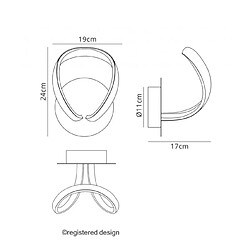 Luminaire Center Applique LED intégré Knot Argent 1 ampoule 24cm